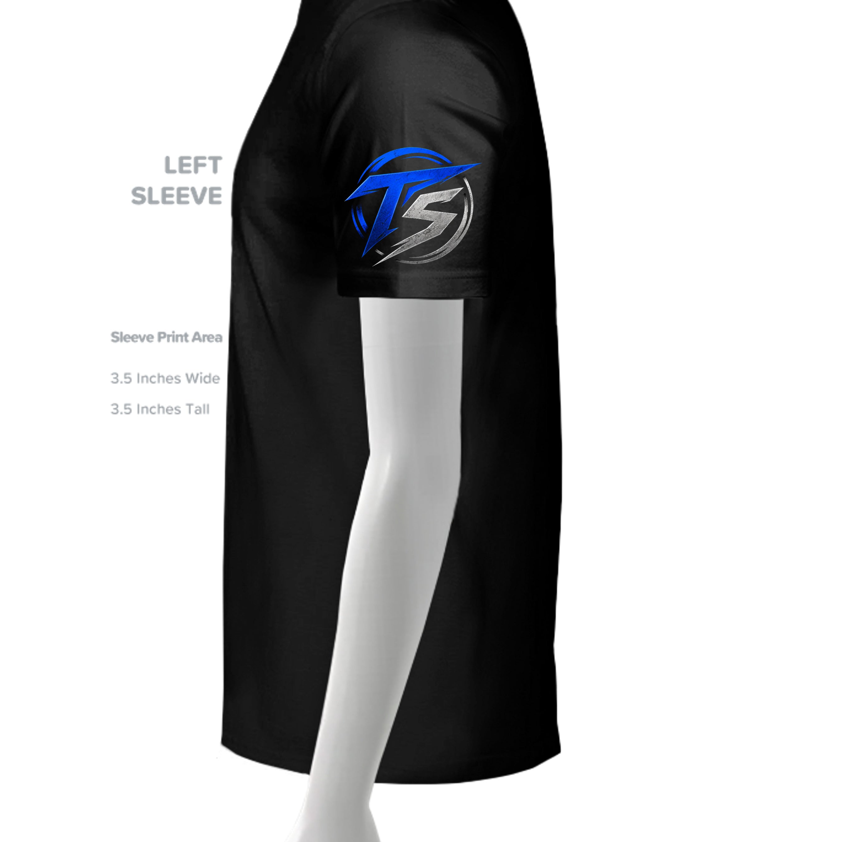 SLD BLK TRIBLEND - 3413C - SLEEVE_LEFT