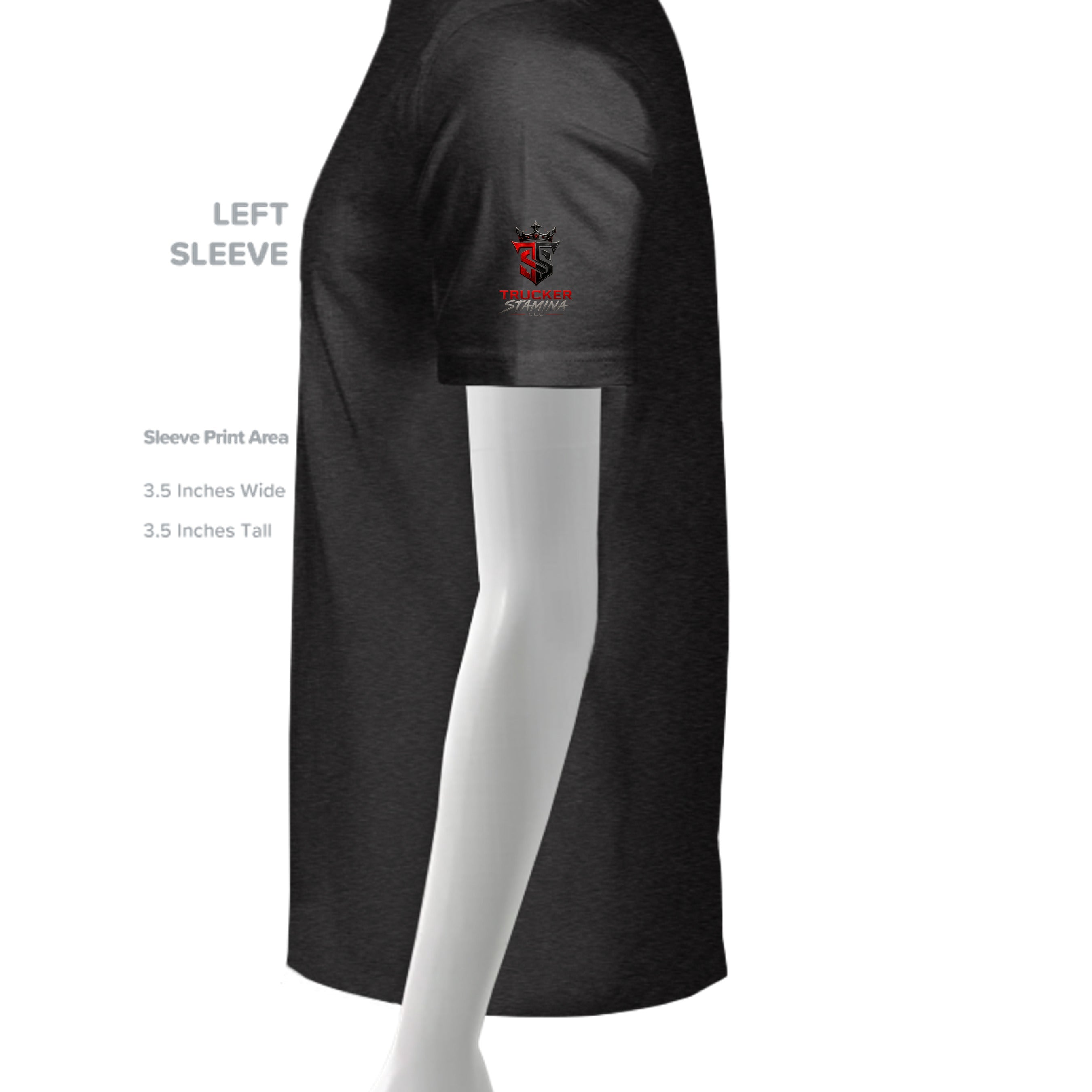 Black Heather Triblend - 3413C - SLEEVE_LEFT