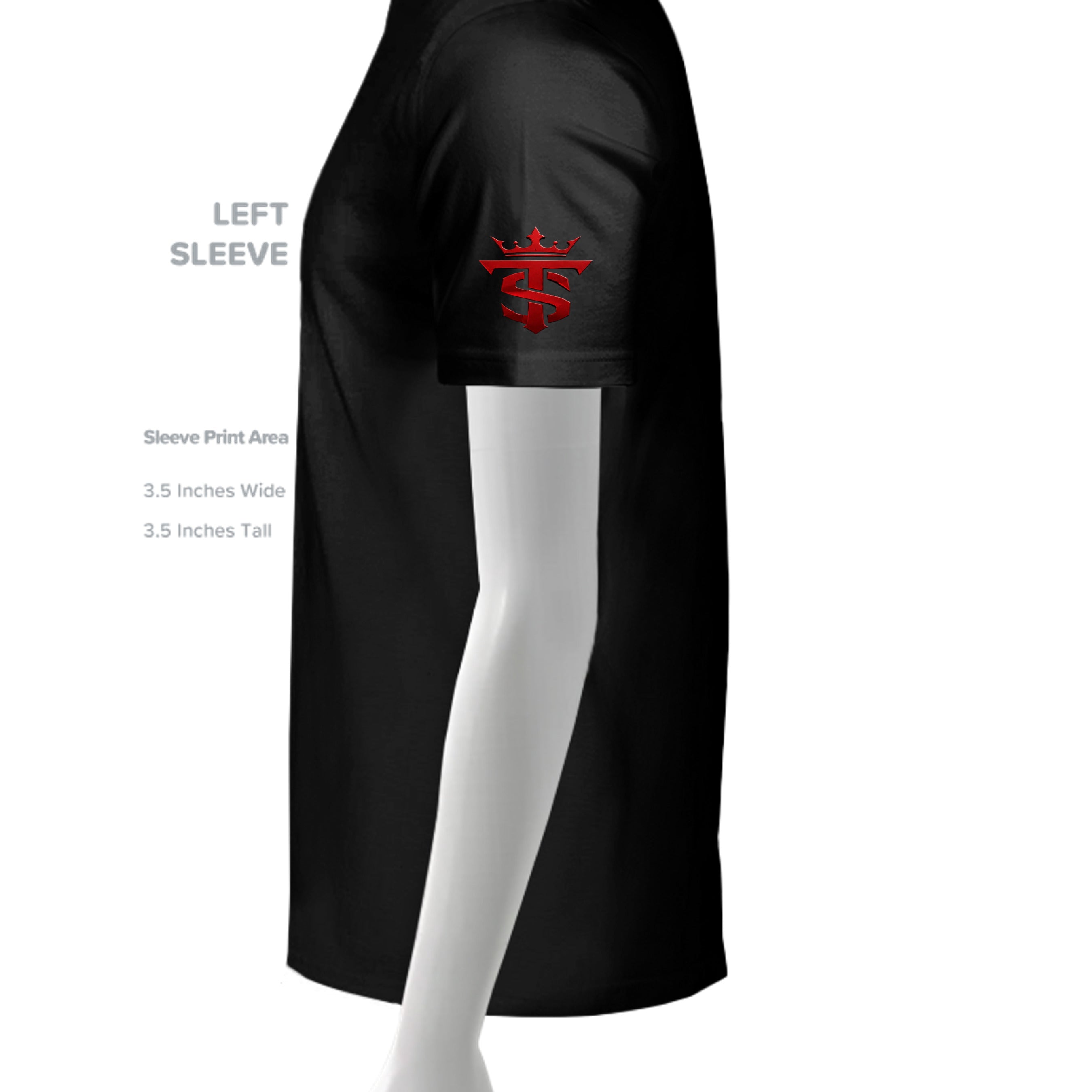 SLD BLK TRIBLEND - 3413C - SLEEVE_LEFT