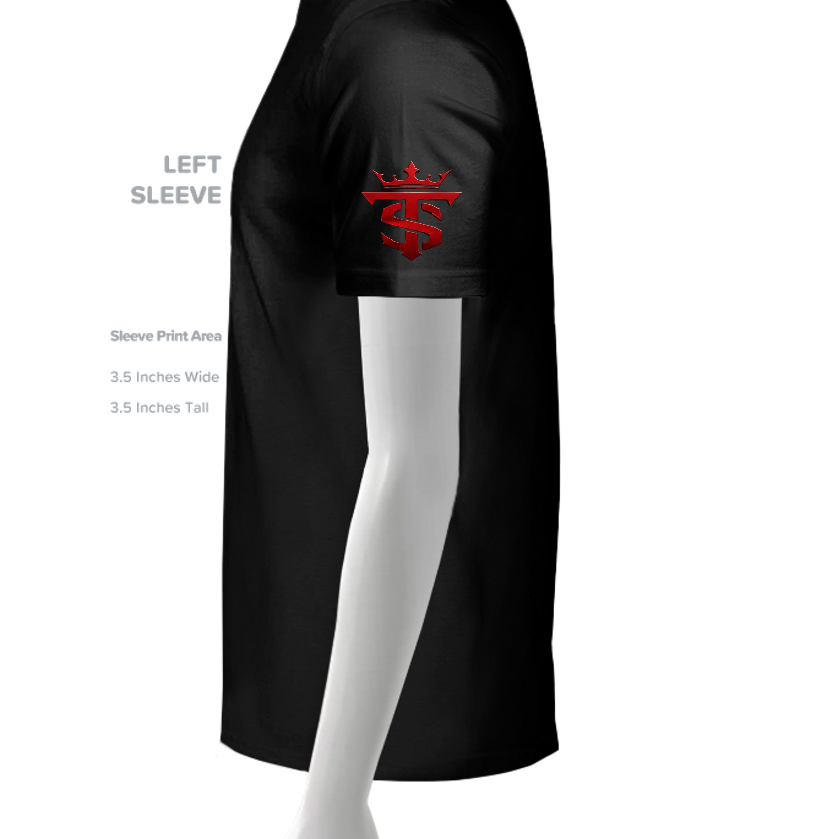 SLD BLK TRIBLEND - 3413C - SLEEVE_LEFT