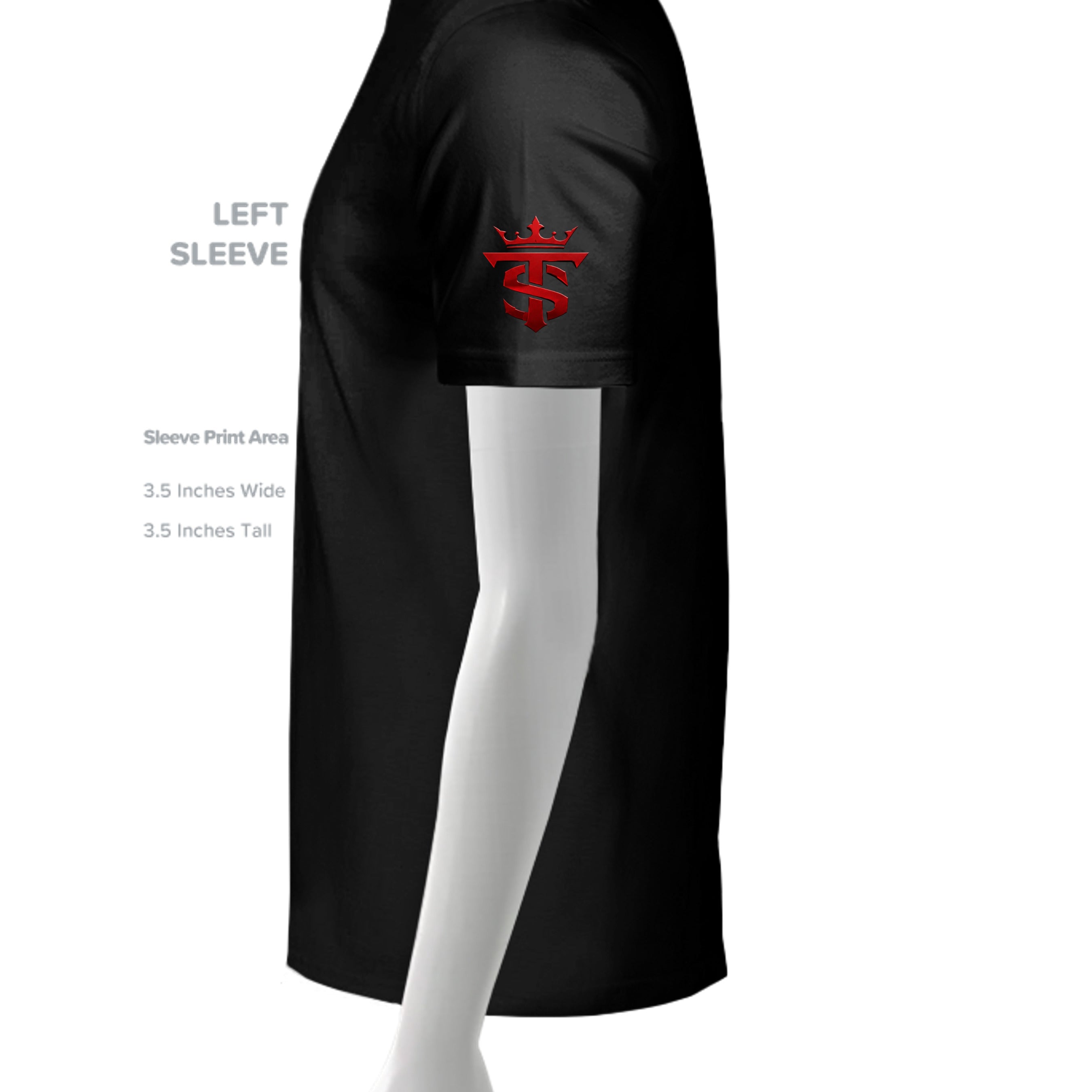 SLD BLK TRIBLEND - 3413C - SLEEVE_LEFT