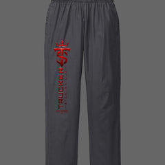 Trucker Stamina Wind Pants — graphite grey, front view