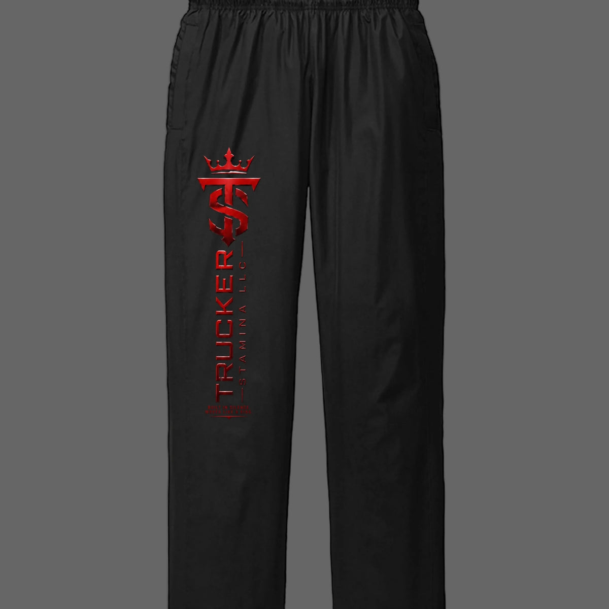 Trucker Stamina Wind Pants — black, front view