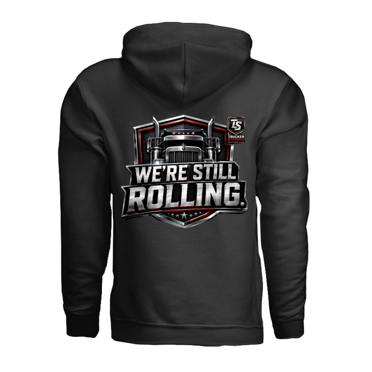 STILL ROLLING HEAVYWEIGHT HOODIE — black back