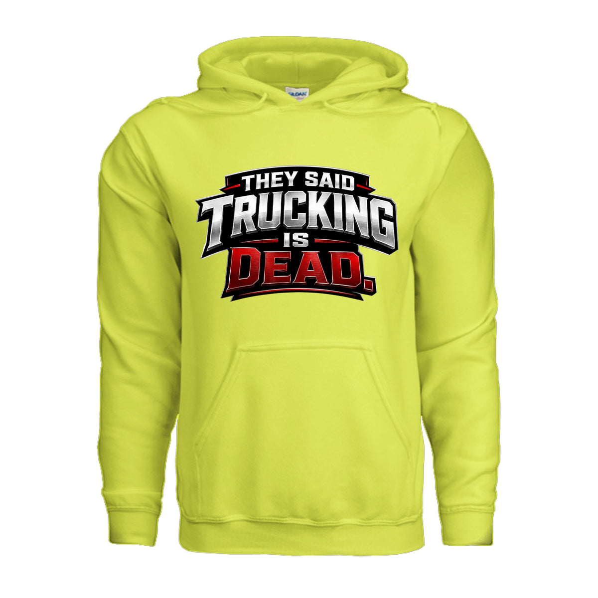 STILL ROLLING HEAVYWEIGHT HOODIE — safety green front