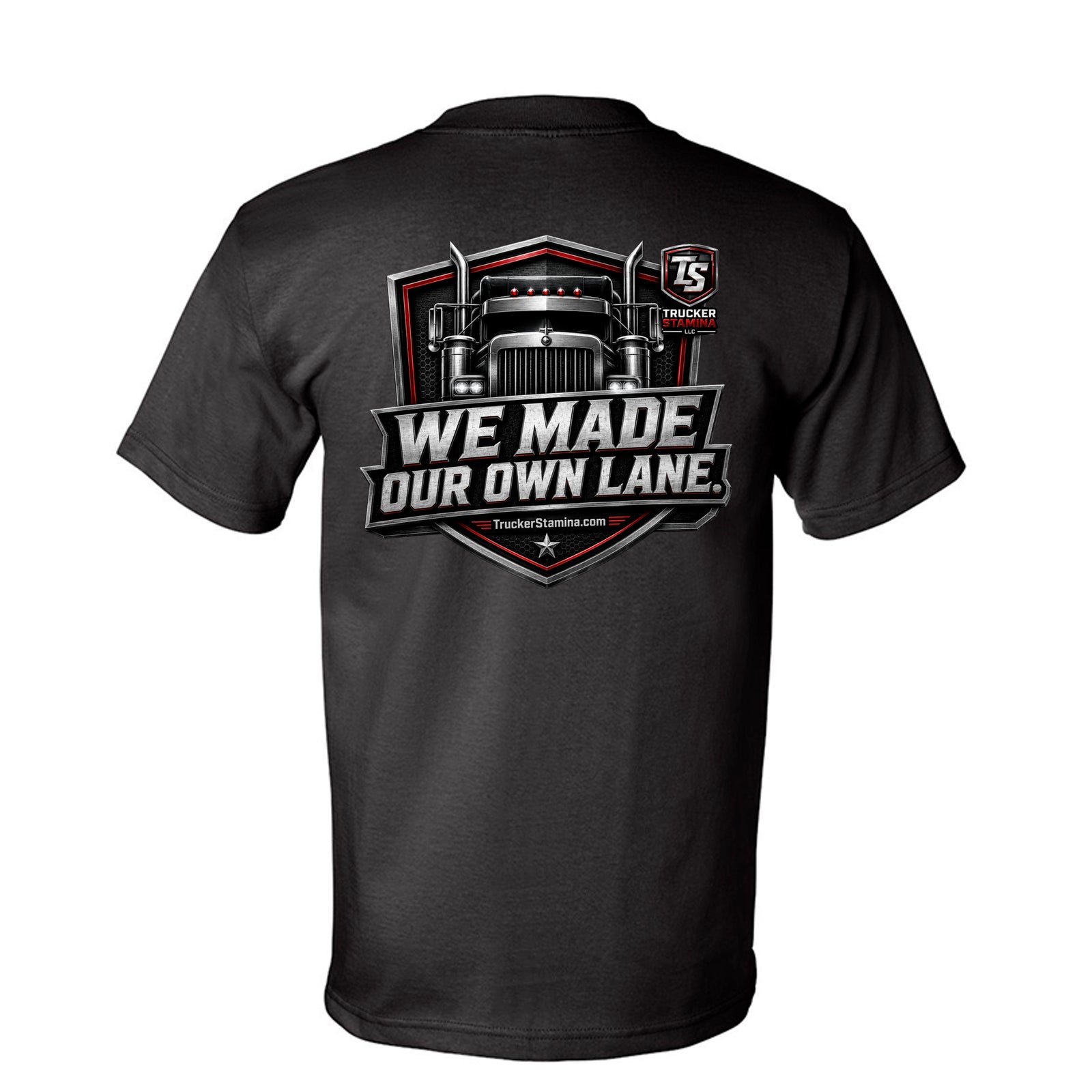 WE MADE OUR OWN LANE TEE — black back