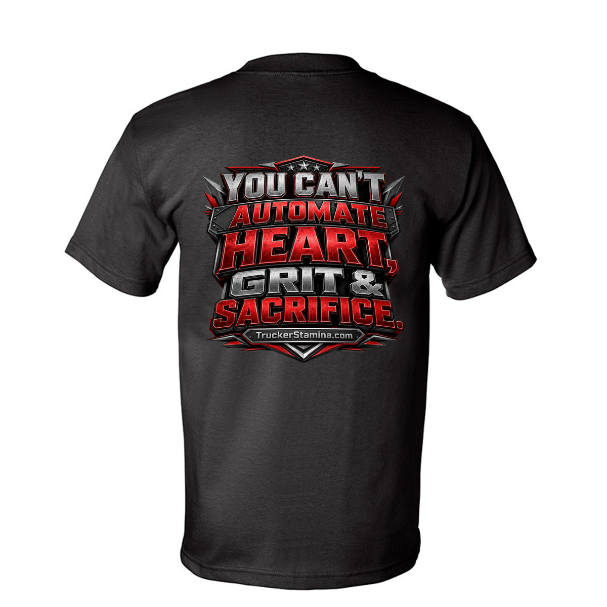 HEART, GRIT & SACRIFICE TEE — black back