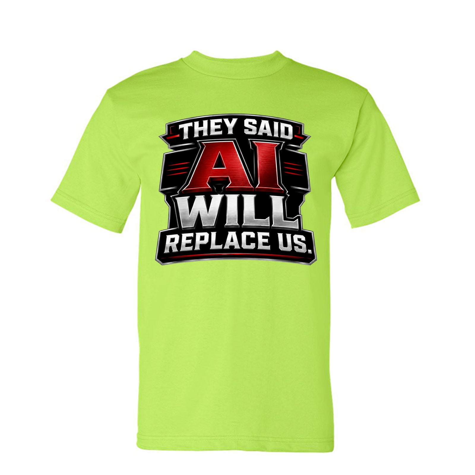HEART, GRIT & SACRIFICE TEE — lime green front