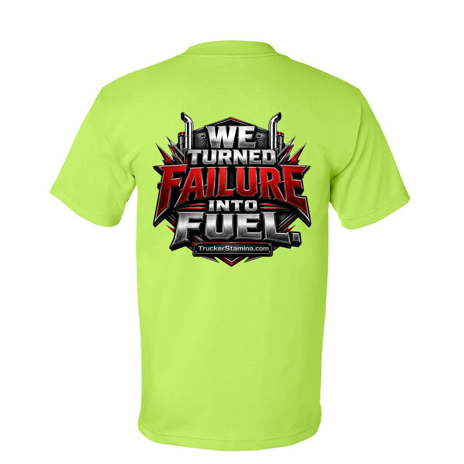 FAILURE INTO FUEL TEE — lime green back