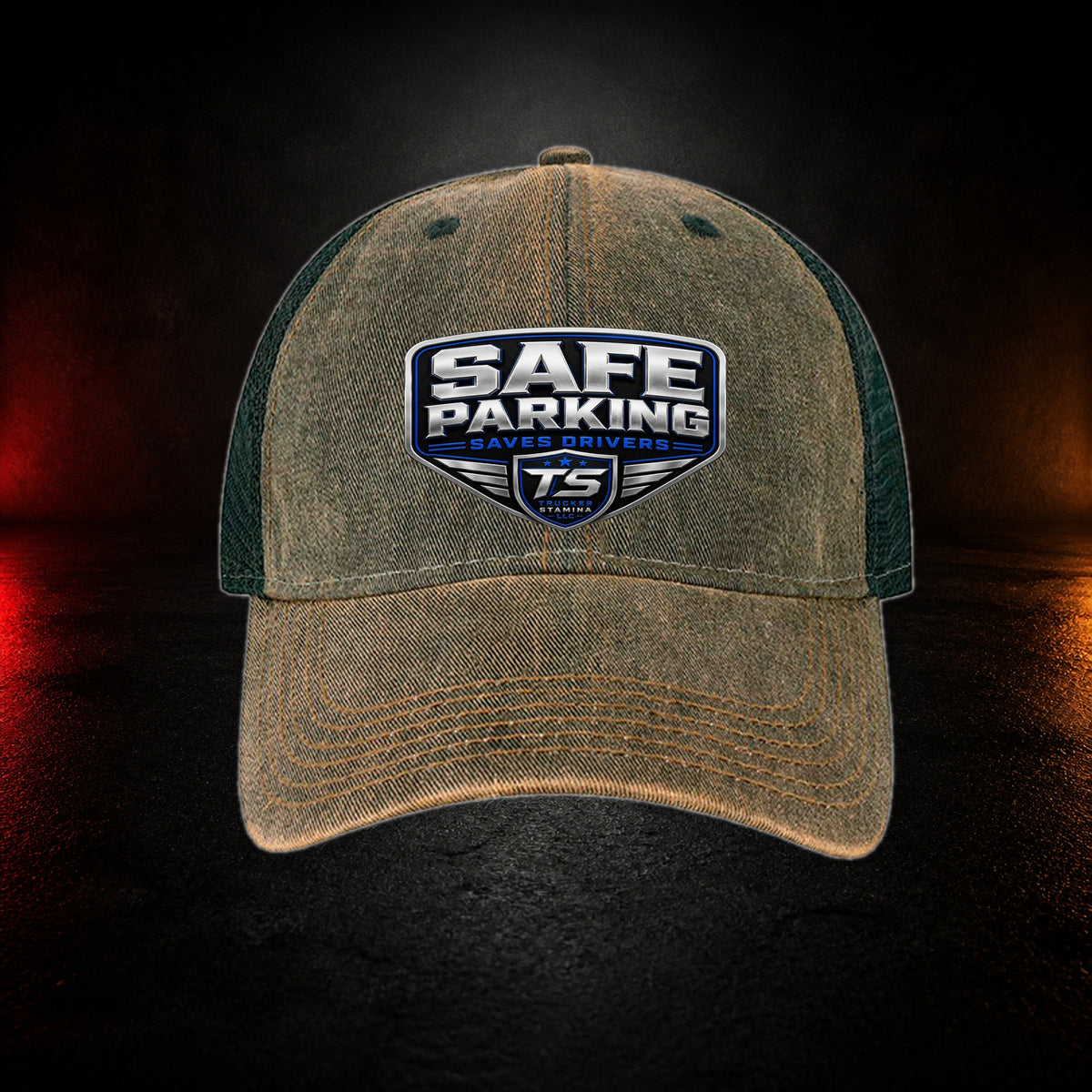 TS SAFE on a premium charcoal studio background